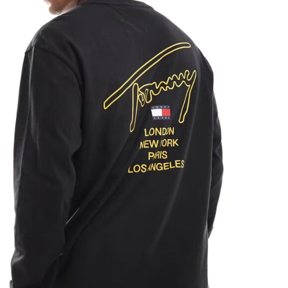 Men’s Tommy Hilfiger Signature Black Long Sleeve - Small - Picture 4 of 6